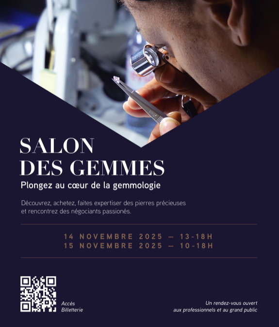 22/10/2025 – Le Salon des Gemmes revient à Paris les 14 et 15 novembre 2025